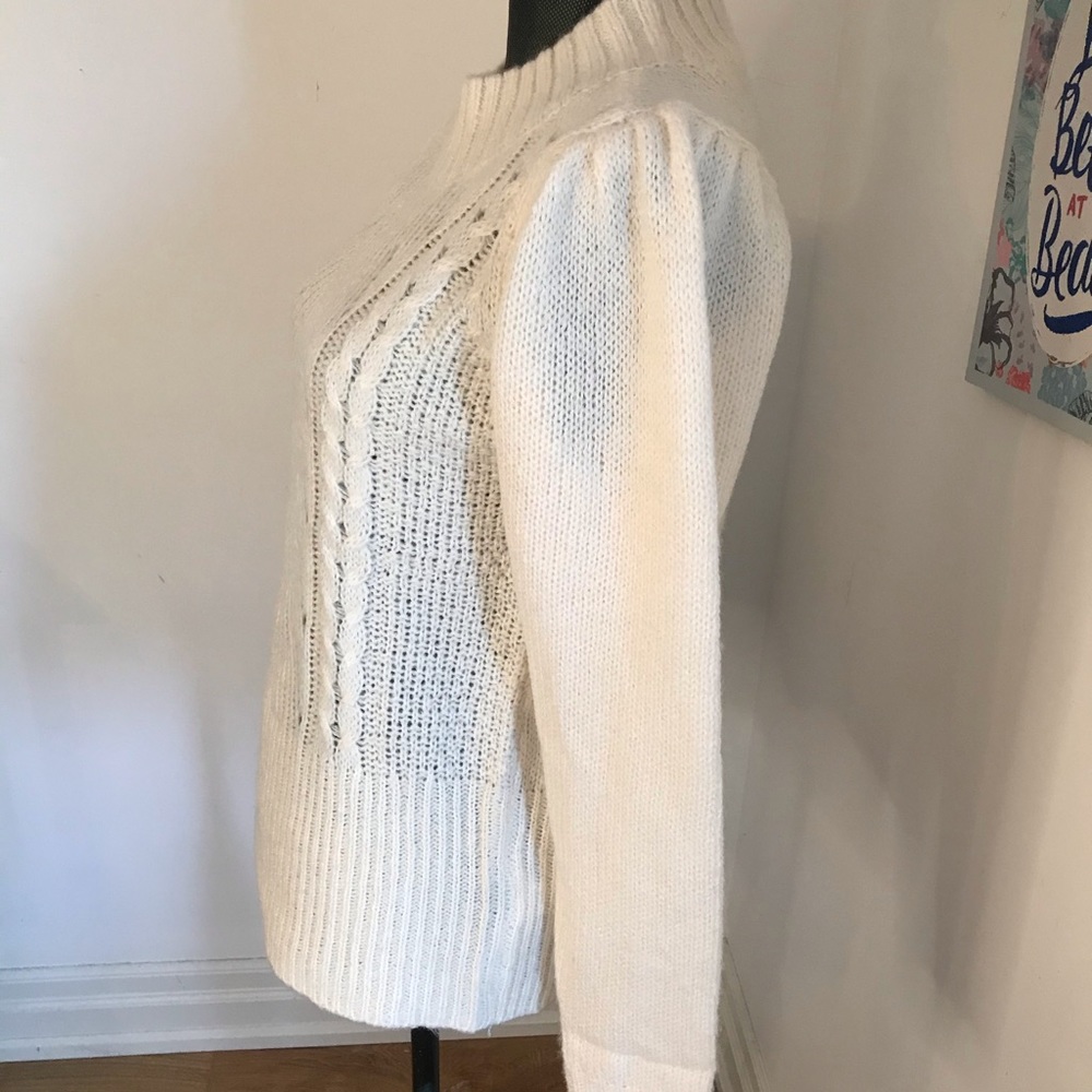 Cream LILY Morgan Ruffled shoulder Sweater - Picture 6 of 7